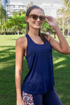 Fitness Racerback Singlet - Navy - RunFaster