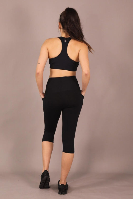 High Waist 5/8 - Black - RunFaster