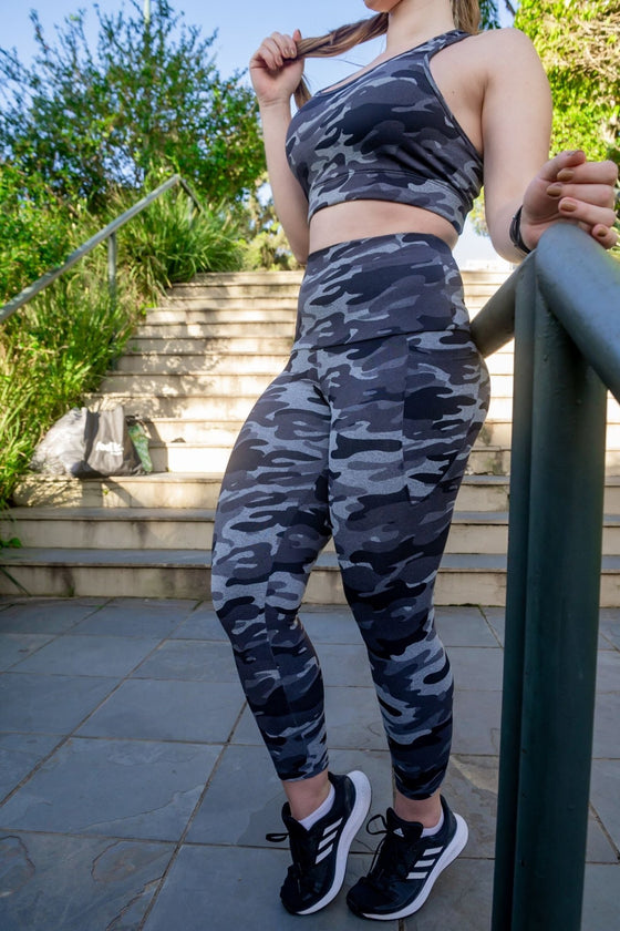 High Waist 7/8 - Camo - RunFaster