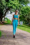 High Waist 7/8 - Ice Blue - RunFaster