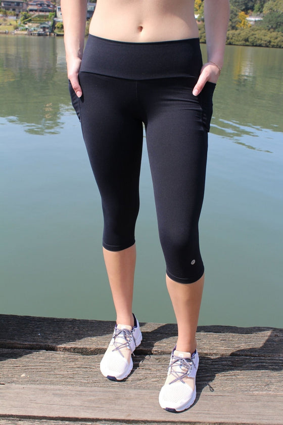 Mid Waist 5/8 - Black - RunFaster