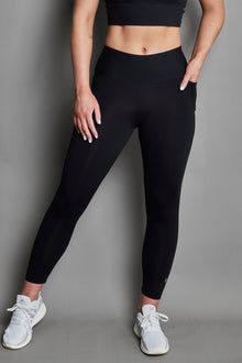  Mid Waist 7/8 - Black - RunFaster