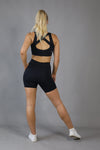 Mid Waist Mid Shorts - Black - RunFaster