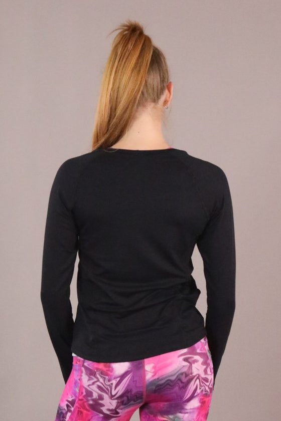 Sprinter Long Sleeve - Black - RunFaster