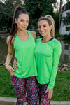 Sprinter Long Sleeve - Fluro Green - RunFaster