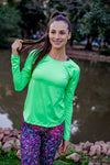 Sprinter Long Sleeve - Fluro Green - RunFaster